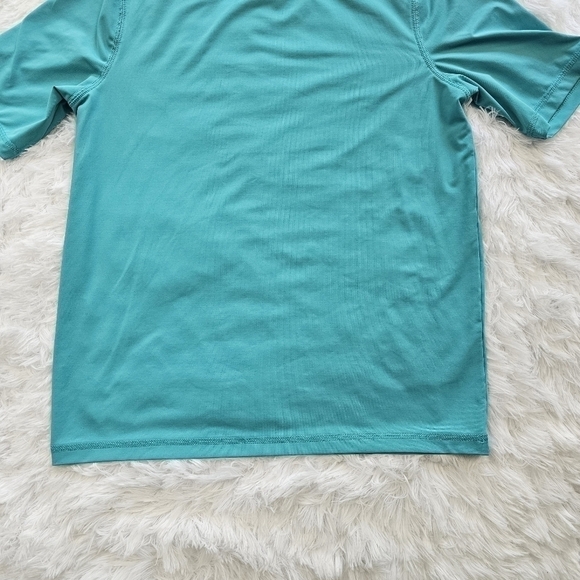 RASH guard swim shirt size large 10-12 Husky turquoise - Picture 2 of 7